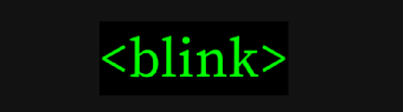 Featured image of post <blink> like it's 1999